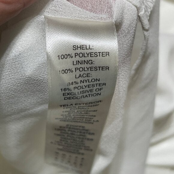 White House Black Market OTS Blouse Top Sheer Sleeve Size S Small - Picture 7 of 7